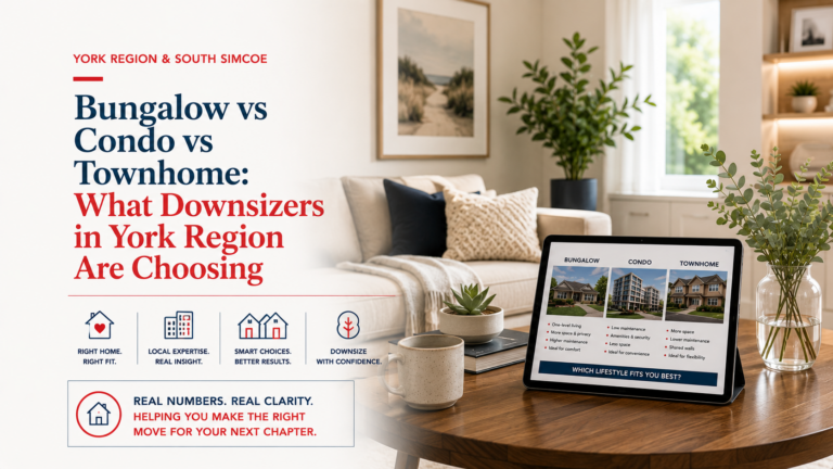 Bungalow vs Condo vs Townhome: What Downsizers in York Region Are Choosing