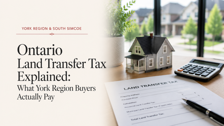 Ontario Land Transfer Tax Explained: What York Region Buyers Actually Pay
