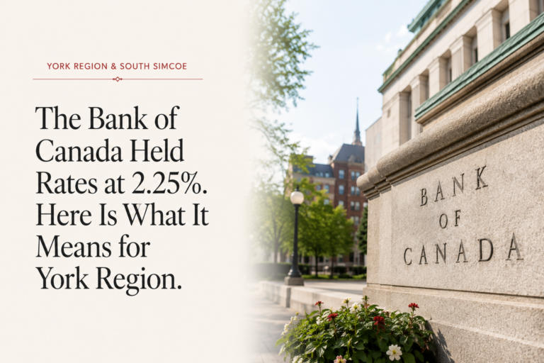 The Bank of Canada Held Rates at 2.25%. Here Is What It Means for York Region.