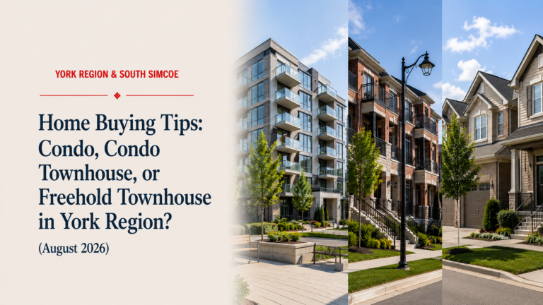 Home Buying Tips: Condo, Condo Townhouse, or Freehold Townhouse in York Region? (August 2026)
