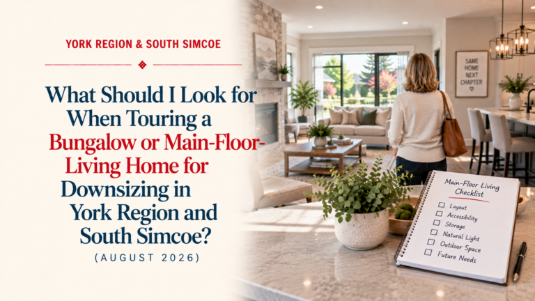 What Should I Look for When Touring a Bungalow or Main-Floor-Living Home for Downsizing in York Region and South Simcoe?
